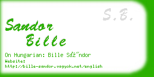 sandor bille business card